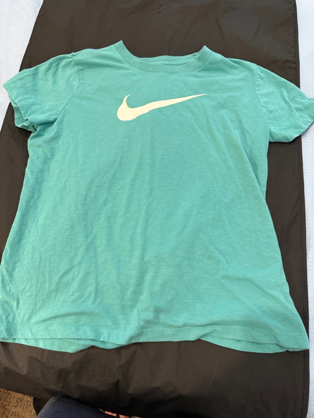 Nike Teal Green Swoosh Crew Neck Tee